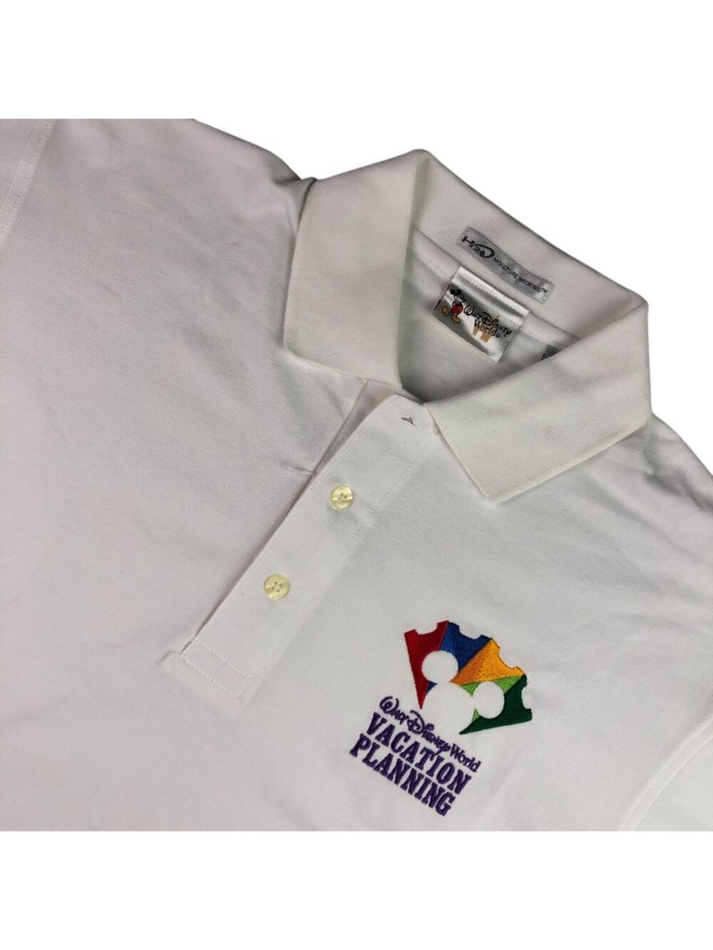 NEW Disney World Vacation Planning Cast Member Polo Shirt White • Medium